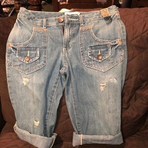 BRAND New Old Navy Girls Size 14 Capris Denim Jean